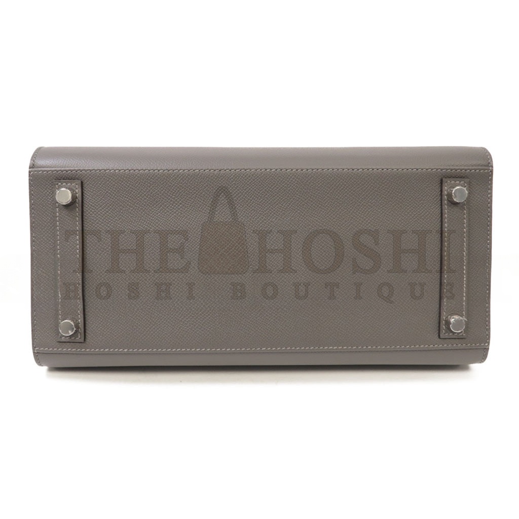 H**me5 BIRKIN 30 EPSOM LEATHER PEWTER GREY SILVER BUCKLE HANDBAG 2160900355773 (30*23*15cm) Master Quality